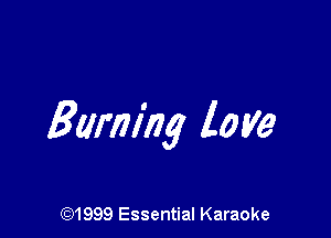 Burning love

(91999 Essential Karaoke