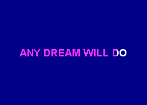 ANY DREAM WILL DO