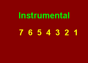 Instrumental

87654321