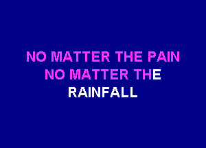 NO MATTER THE PAIN

NO MATTER THE
RAINFALL