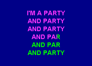 I'M A PARTY
AND PARTY
AND PARTY

AND PAR
AND PAR
AND PARTY
