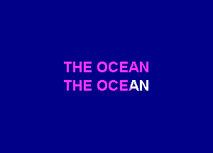THE OCEAN

THE OCEAN