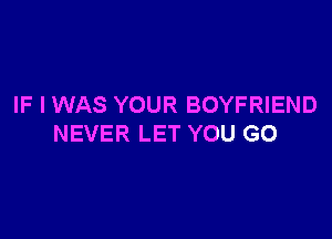 IF I WAS YOUR BOYFRIEND

NEVER LET YOU GO