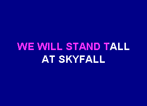 WE WILL STAND TALL

AT SKYFALL