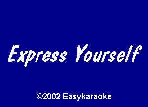 Express Voars'elf'

(92002 Easykaraoke