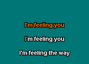 I'm feeling you

I'm feeling you

I'm feeling the way