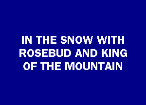 IN THE SNOW WITH
ROSEBUD AND KING
OF THE MOUNTAIN