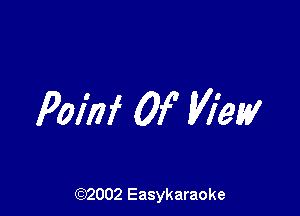 Poinf Of View

(92002 Easykaraoke