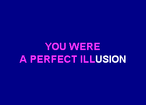 YOU WERE

A PERFECT ILLUSION