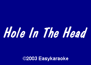 floIe In The Head

(92003 Easykaraoke