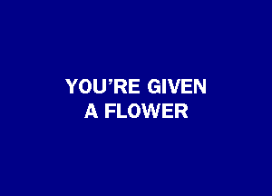 YOURE GIVEN

A FLOWER