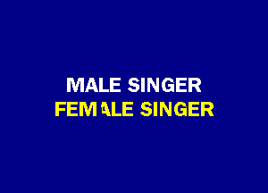 MALE SINGER

FEM QLE SINGER