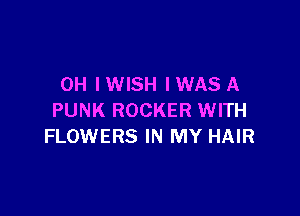 0H IWISH IWAS A

PUNK ROCKER WITH
FLOWERS IN MY HAIR