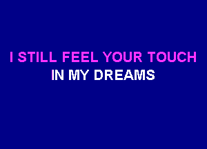I STILL FEEL YOUR TOUCH

IN MY DREAMS