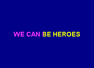 WE CAN BE HEROES