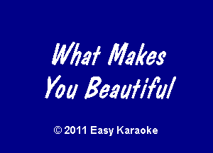 MW Makes

Vow Beaufifaf

2011 Easy Karaoke