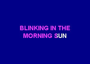 BLINKING IN THE

MORNING SUN