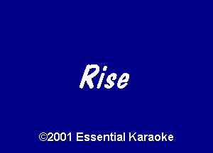 Rise

(972001 Essential Karaoke