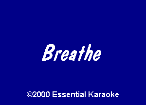Breaflie

(972000 Essential Karaoke