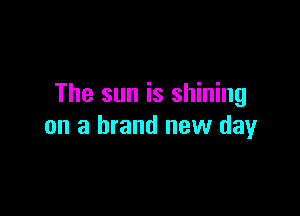 The sun is shining

on a brand new day