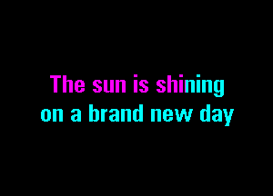 The sun is shining

on a brand new day