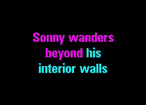 Sonny wanders

heyondI s
interior walls