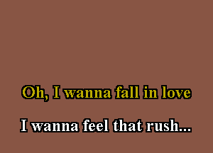 Oh, I wanna fall in love

I wanna feel that rush...