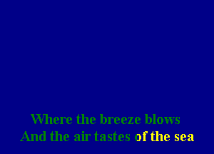 Where the breeze blows
And the air tastes of the sea