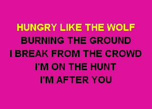 HUNGRY LIKE THE WOLF