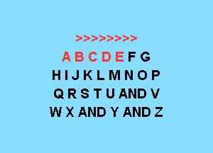 b-D-?-bb20'

ABCDEFG
HIJKLMNOP
QRSTUANDV

WXANDYANDZ