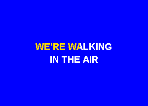 WE'RE WALKING

IN THE AIR
