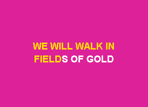 WE WILL WALK IN

FIELDS OF GOLD