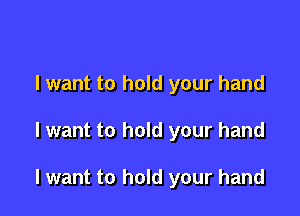 I want to hold your hand

I want to hold your hand

I want to hold your hand