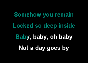 Somehow you remain

Locked so deep inside

Baby, baby, oh baby

Not a day goes by