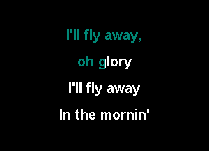 I'll fly away,
oh glory

I'll fly away

In the mornin'