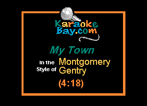Kafaoke.
Bay.com
N

My Town

.mne Montgomery
SW 0' Gentry

(4z18)