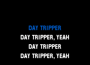 DAY TRIPPER

DAY TRIPPER, YERH
DAY TRIPPER
DRY TRIPPEB, YEAH