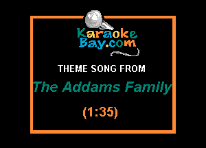 Kafaoke.
Bay.com
(N...)

THEME SONG FROM
he Addams Family

(1 z35)