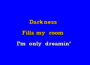 Dark ness

Fills my room

I'm only dreamin'