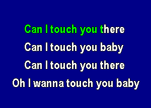 Can Itouch you there
Can Itouch you baby
Can Itouch you there

Oh lwanna touch you baby