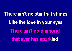 There ain't no star that shines

Ind

that ever has sparkled