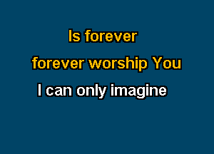 ls forever

forever worship You

I can only imagine