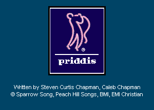written by Steven Curtis Chapman, Caleb Chapman
(9 Sparrow Song, Peach Hill Songs, BMI, EMI Christian