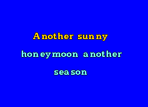 A nother sun ny

hon ey moon a not her

sea son