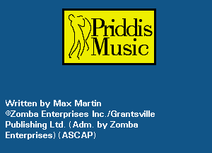 Written by Max Martin

e'Zomba Enterprises lnchrantsvillc
Publishing Ltd. (Adm by Zomba
Enterprises) (ASCAP)