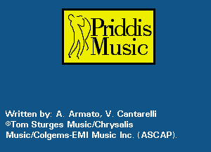 Written bvt A. Armato, V. Cantorclli

QTom Smrges MusicIChrysalis
Musicholgems-EMI Music Inc (ASCAP)