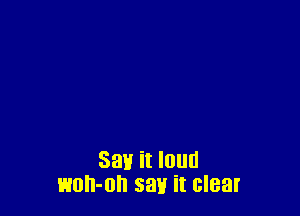 Sat! it loud
wnn-on say it clear