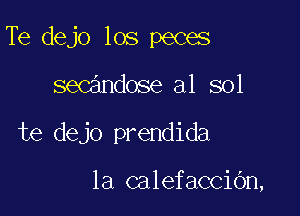 Te dejo los peces

secandose al sol

te dejo prendida

la calefacciOn,