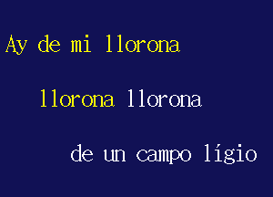 Ay de mi llorona

llorona llorona

de un campo ligio