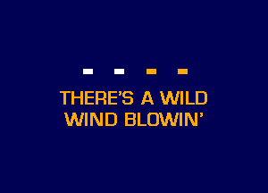 THERE'S A WILD
WIND BLOWIN'